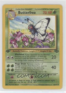 1999 Pokemon Jungle - [Base] - 1st Edition #33.2 - Butterfree (D Edition Error)
