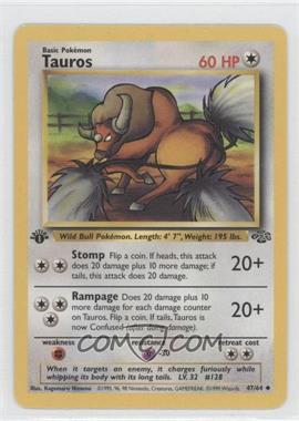 1999 Pokemon Jungle - [Base] - 1st Edition #47 - Tauros