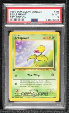 1999 Pokemon Jungle - [Base] - 1st Edition #49 - Bellsprout [PSA 9 MINT]