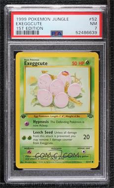 1999 Pokemon Jungle - [Base] - 1st Edition #52 - Exeggcute [PSA 7 NM]