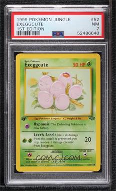 1999 Pokemon Jungle - [Base] - 1st Edition #52 - Exeggcute [PSA 7 NM]