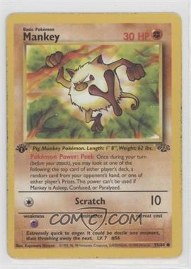 1999 Pokemon Jungle - [Base] - 1st Edition #55 - Mankey [EX to NM]