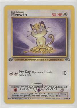 1999 Pokemon Jungle - [Base] - 1st Edition #56 - Meowth