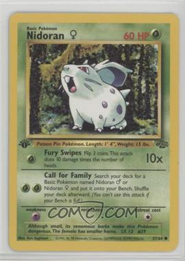 1999 Pokemon Jungle - [Base] - 1st Edition #57 - Nidoran F