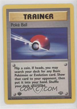 1999 Pokemon Jungle - [Base] - 1st Edition #64 - Poke Ball [EX to NM]