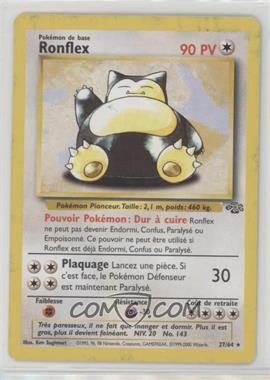 1999 Pokemon Jungle - [Base] - French #27 - Snorlax