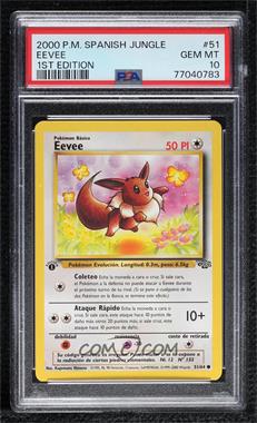 1999 Pokemon Jungle - [Base] - Spanish 1st Edition #51 - Eevee [PSA 10 GEM MT]