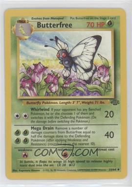 1999 Pokemon Jungle - [Base] #33 - Butterfree [EX to NM]