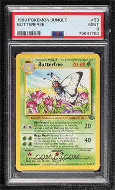 1999 Pokemon Jungle - [Base] #33 - Butterfree [PSA 9 MINT]