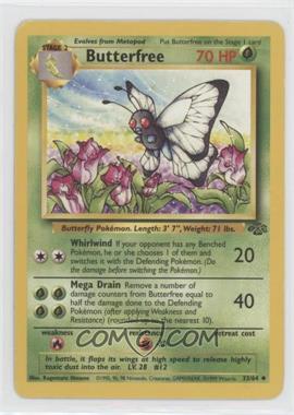 1999 Pokemon Jungle - [Base] #33 - Butterfree [Good to VG‑EX]