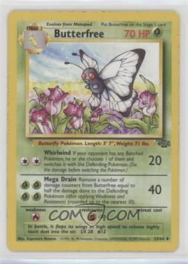 1999 Pokemon Jungle - [Base] #33 - Butterfree [EX to NM]