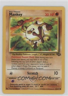 1999 Pokemon Jungle - [Base] #55 - Mankey [Noted]