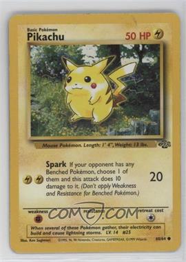 1999 Pokemon Jungle - [Base] #60 - Pikachu [Poor to Fair]