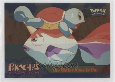 1999 Topps Pokemon Movie Animation Edition - [Base] - Silver Foil 1st Printing (Blue Topps Logo) #47 - The Water Race is On!