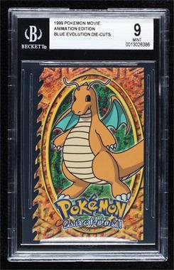 1999 Topps Pokemon Movie Animation Edition - Evolution - Die-Cut 1st Printing (Blue Topps Logo) #12 - Dragonite [BGS 9 MINT]