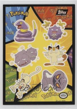 1999 Topps Pokemon Movie Animation Edition - Stickers - Blue Logo #15 - Ekans, Koffing, Weezing, Meowth, Persian, Arbok