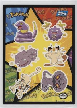 1999 Topps Pokemon Movie Animation Edition - Stickers - Blue Logo #15 - Ekans, Koffing, Weezing, Meowth, Persian, Arbok