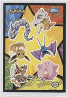 Onix, Cubone, Eevee, Zubat, Farfetch'd, Chansey