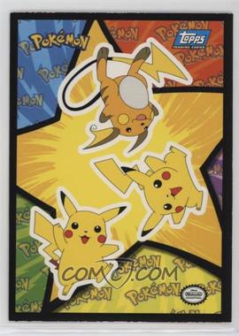 1999 Topps Pokemon Movie Animation Edition - Stickers #7 - Pikachu, Pikachu, Raichu [EX to NM]