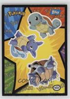 Squirtle, Wartortle, Blastoise