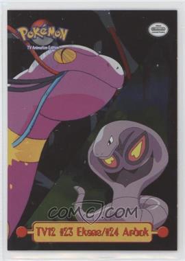 1999 Topps Pokemon TV Animation Edition Series 1 - [Base] - Silver Foil 1st Printing (Blue Topps Logo) #TV12 - #23 Ekans,  #24 Arbok