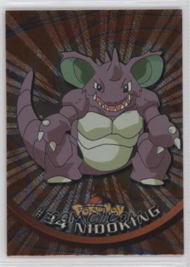 1999 Topps Pokemon TV Animation Edition Series 1 - [Base] - Silver Foil 2nd Printing (Black Topps Logo) #34 - Nidoking [EX to NM]