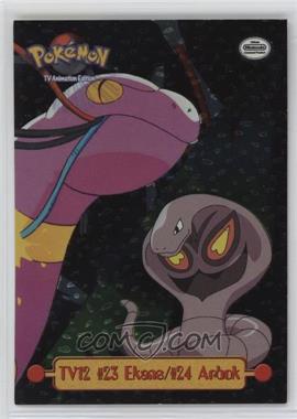 1999 Topps Pokemon TV Animation Edition Series 1 - [Base] - Silver Foil 3rd Printing (Black Topps Logo) #TV12 - #23 Ekans,  #24 Arbok