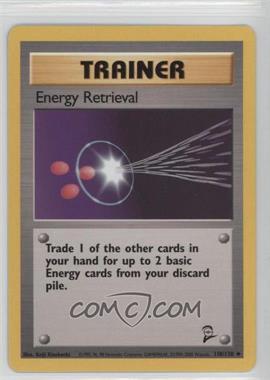 2000 Pokemon Base Set 2 - [Base] #110 - Energy Retrieval