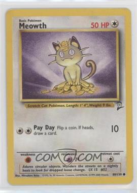 2000 Pokemon Base Set 2 - [Base] #80 - Meowth [EX to NM]