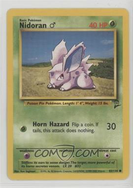 2000 Pokemon Base Set 2 - [Base] #83 - Nidoran M [EX to NM]