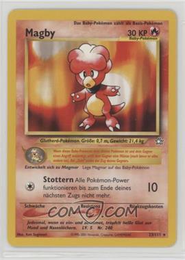 2000 Pokemon Neo Genesis - [Base] - German #23 - Magby