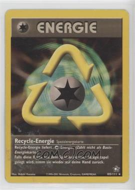 2000 Pokemon Neo Genesis - [Base] - Unlimited #105 - Recycle Energy