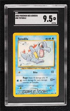 2000 Pokemon Neo Genesis - [Base] - Unlimited #80 - Totodile [SGC 9.5 Mint+]