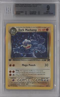 2000 Pokemon Team Rocket - [Base] - 1st Edition #10 - Holo - Dark Machamp [BGS 9 MINT]