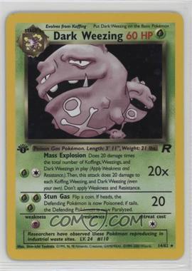 2000 Pokemon Team Rocket - [Base] - 1st Edition #14 - Holo - Dark Weezing