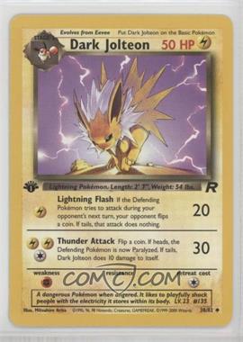 2000 Pokemon Team Rocket - [Base] - 1st Edition #38 - Dark Jolteon