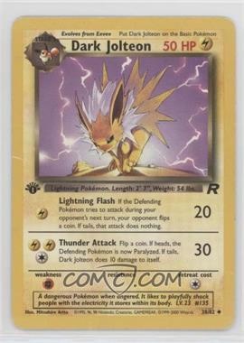 2000 Pokemon Team Rocket - [Base] - 1st Edition #38 - Dark Jolteon