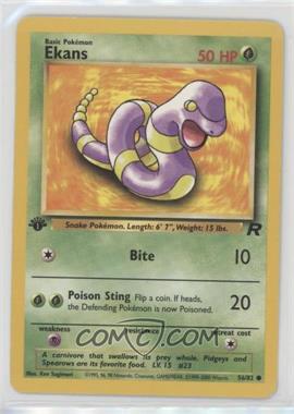 2000 Pokemon Team Rocket - [Base] - 1st Edition #56 - Ekans [EX to NM]