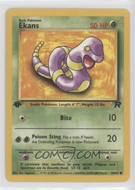 2000 Pokemon Team Rocket - [Base] - 1st Edition #56 - Ekans [EX to NM]