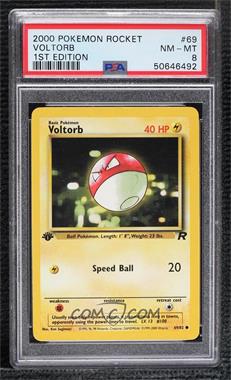 2000 Pokemon Team Rocket - [Base] - 1st Edition #69 - Voltorb [PSA 8 NM‑MT]