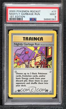 2000 Pokemon Team Rocket - [Base] - 1st Edition #77 - Nightly Garbage Run [PSA 9 MINT]