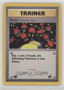 2000 Pokemon Team Rocket - [Base] - 1st Edition #79 - Sleep!