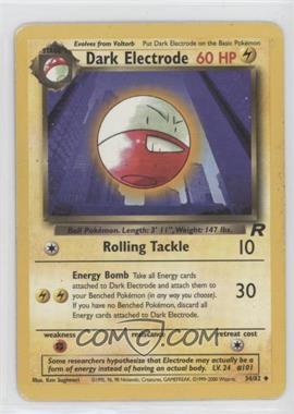 2000 Pokemon Team Rocket - [Base] #34 - Dark Electrode [Good to VG‑EX]