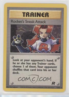 2000 Pokemon Team Rocket - [Base] #72 - Rocket's Sneak Attack [EX to NM]