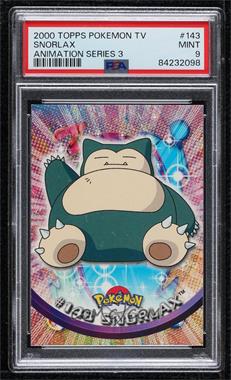 2000 Topps Pokemon TV Animation Edition Series 3 - [Base] #143 - Snorlax [PSA 9 MINT]