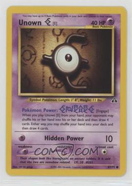 2001 Pokemon - Neo Discovery - [Base] - Unlimited #67 - Unown (E)
