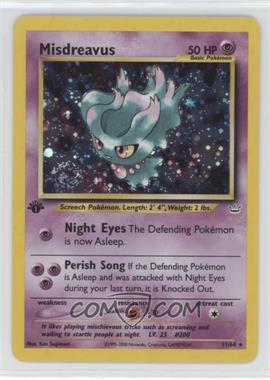 2001 Pokemon - Neo Revelation - [Base] - 1st Edition #11 - Holo - Misdreavus