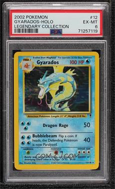 2002 Pokemon Legendary Collection - [Base] #12 - Holo - Gyarados [PSA 6 EX‑MT]