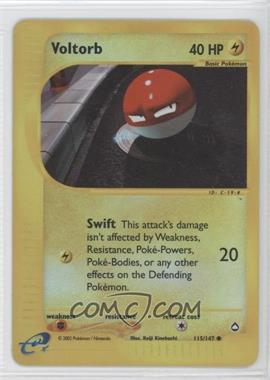 2002 Pokemon e-Card Series - Aquapolis - [Base] - Reverse Foil #115 - Voltorb