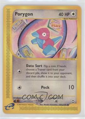 2002 Pokemon e-Card Series - Aquapolis - [Base] #103a - Porygon